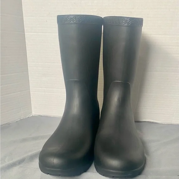 UGG Sienna matte black waterproof rain boots size 8 - Picture 4 of 7